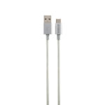 Cabo USB - USB-C 1,5m nylon branco Intelbras EUAC 15NB