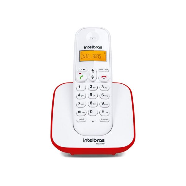 Telefone sem Fio Digital Intelbras TS 3110 Vermelho