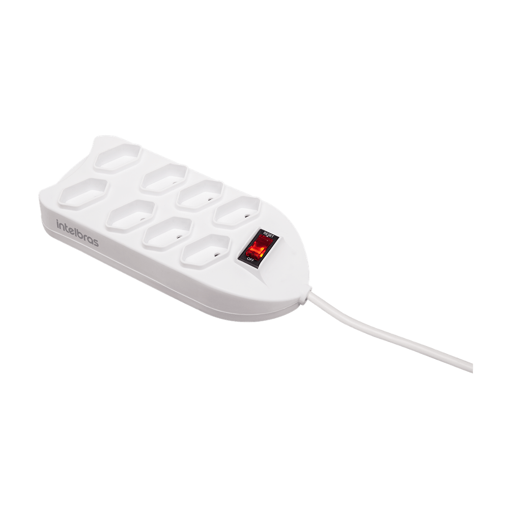 Protetor Eletrônico Intelbras com 8 tomadas EPE 1008+ BR Protetor Eletrônico Intelbras com 8 tomadas EPE 1008+ BR