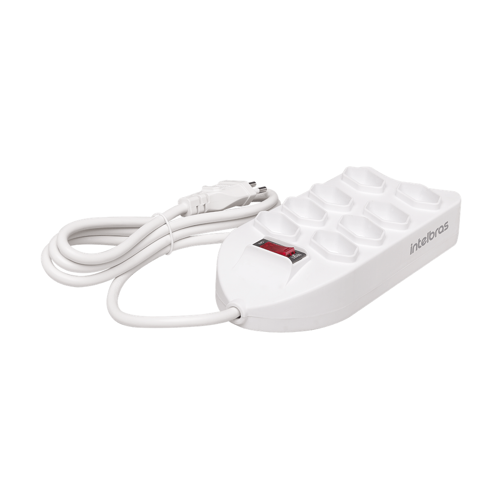 Protetor Eletrônico Intelbras com 8 tomadas EPE 1008+ BR Protetor Eletrônico Intelbras com 8 tomadas EPE 1008+ BR