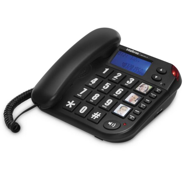 Telefone Com Fio Intelbras TOK FACIL ID Preto