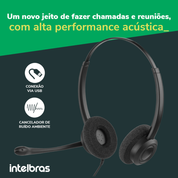 Headset Intelbras CHS 60B USB