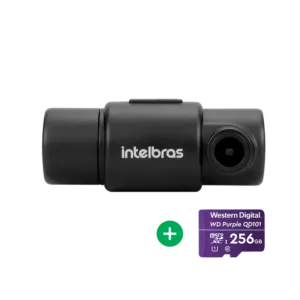 Kit Câmera veicular Duo Intelbras DC 3201 2K+ + Cartão Micro SD 256GB