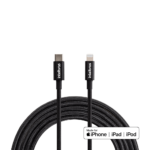 Cabo USB-C - Lightning 1,5m Nylon Preto Intelbras EUCL 15NP