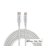 Cabo USB-C - Lightning 1,5m nylon branco Intelbras EUCL 15NB