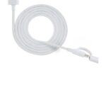 Cabo USB para Micro USB e USB-C 1,2m PVC branco Intelbras EUABC 12PB