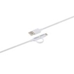 Cabo USB para Micro USB e USB-C 1,2m PVC branco Intelbras EUABC 12PB