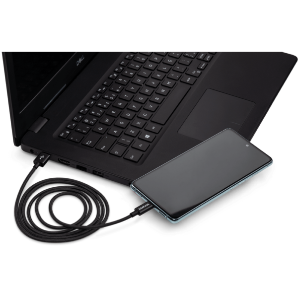 Cabo USB - USB-C 1,5m Nylon Preto Intelbras EUAC 15NP