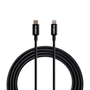 Cabo USB-C - Lightning 1,2m PVC Preto Intelbras EUCL 12PP