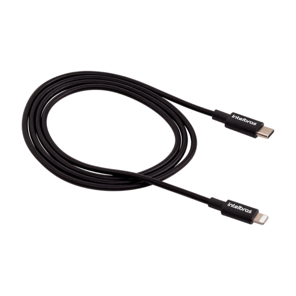 Cabo USB-C - Lightning 1,2m PVC Preto Intelbras EUCL 12PP