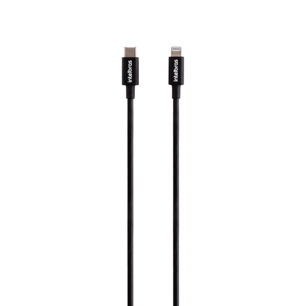 Cabo USB-C - Lightning 1,2m PVC Preto Intelbras EUCL 12PP