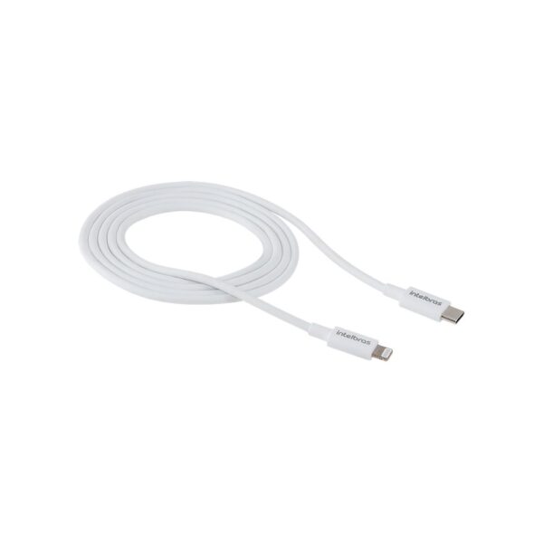 Cabo USB-C - Lightning 1,2m PVC branco Intelbras EUCL 12PB