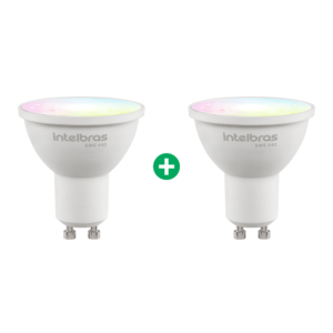 Kit Lâmpada LED Spot Smart Wi-Fi Intelbras EWS 440 - 2 unidades