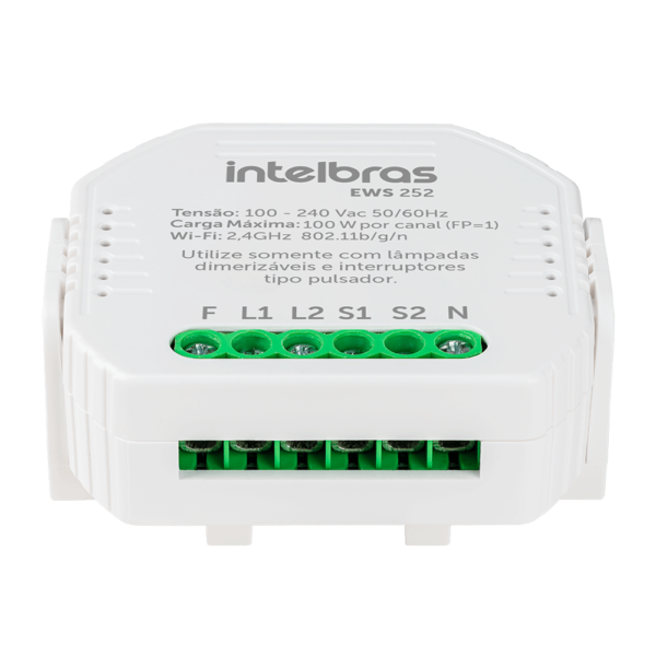 Interruptor Controlador Dimmer Smart Wi-Fi Intelbras EWS 252