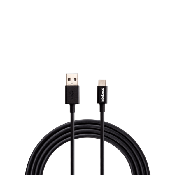 Cabo USB - USB-C 1,2m PVC Preto Intelbras EUAC 12PP