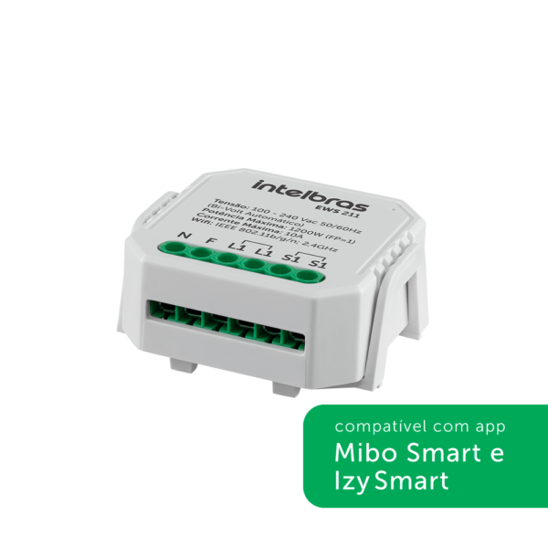 Interruptor Controlador de Cargas Wifi 1/1 EWS 211 Intelbras