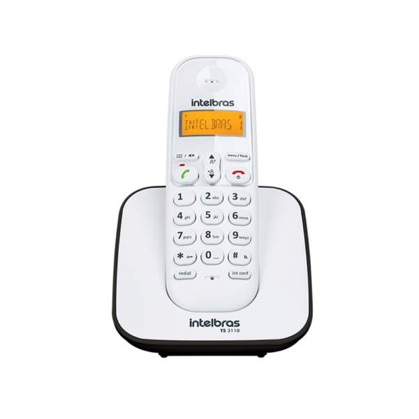 Telefone sem fio Intelbras TS 3110 Branco e Preto