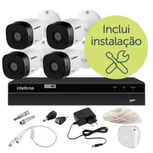 Kit CFTV 4 Câmeras com Instalação