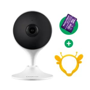Kit Câmera Interna Inteligente Wi-Fi Full HD Intelbras iM3 c/ MicroSD 32GB + capa Abelha