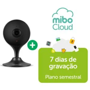 Kit Câmera Wi-Fi Interna iM3 Black + Gravação em Nuvem Mibo Cloud 7 dias Semestral