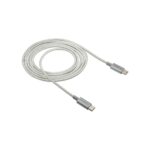 Cabo USB-C - USB-C 1,5m nylon branco Intelbras EUCC 15NB