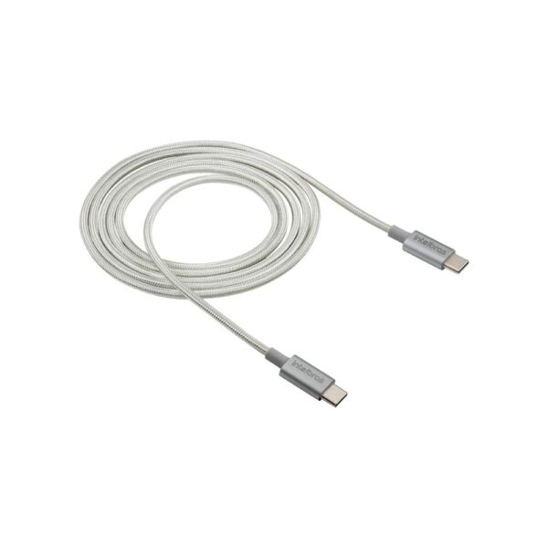 Cabo USB-C - USB-C 1,5m nylon branco Intelbras EUCC 15NB