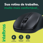 Mouse Intelbras MSI50  Sem Fio Preto