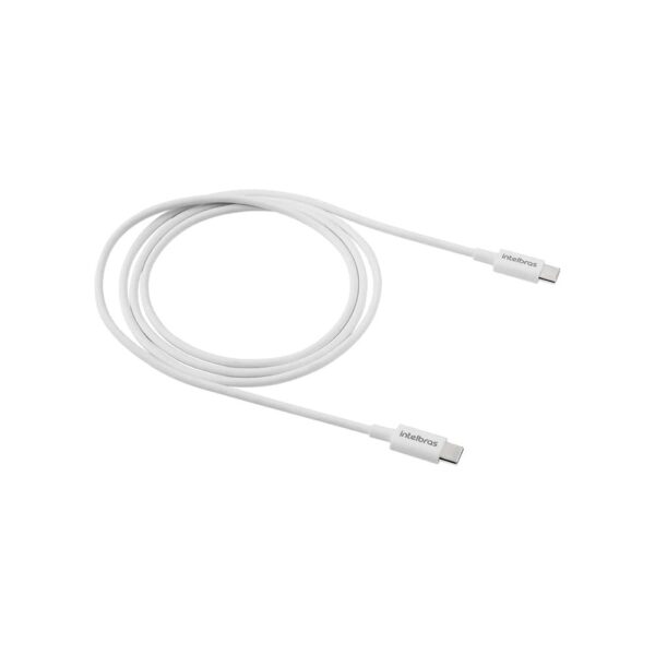 Cabo USB-C - USB-C 1,2m PVC branco Intelbras EUCC 12PB