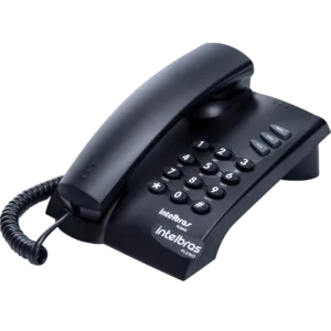Telefone com Fio Intelbras Pleno sem chave Preto - Telefone com Fio Intelbras Pleno sem chave preto