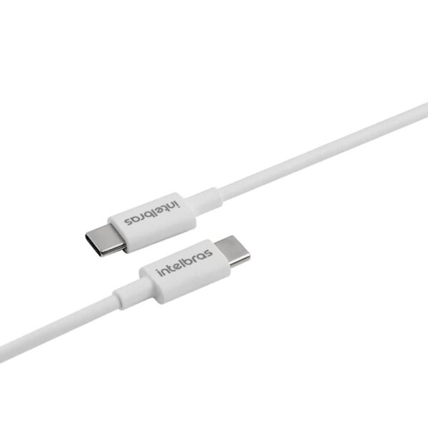 Cabo USB-C - USB-C 1,2m PVC branco Intelbras EUCC 12PB