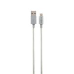 Cabo USB - Micro USB 1,5m nylon branco Intelbras EUAB 15NB